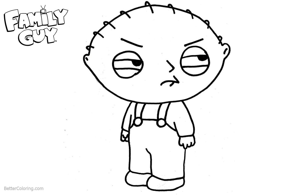 Family Guy Coloring Pages Stewie Lineart - Free Printable ...