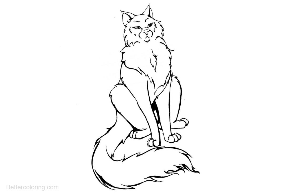 Free Female Warrior Cats Coloring Pages printable