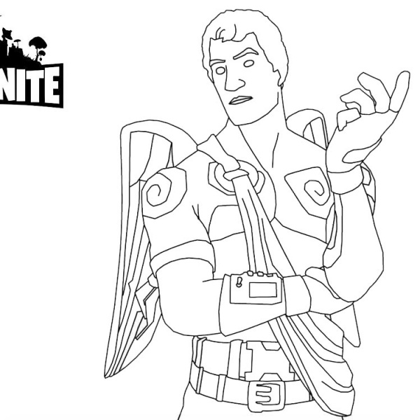 Characters from Fortnite Coloring Pages Black and White - Free