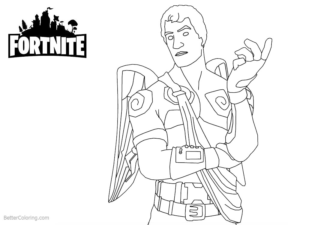 Fortnite Coloring Pages Characters Lineart