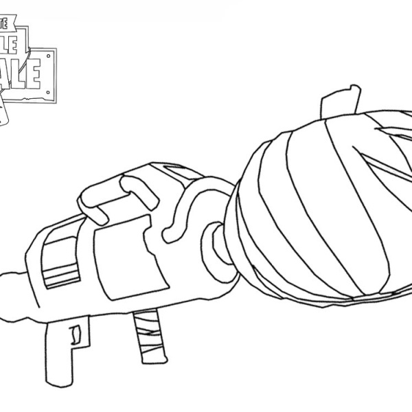 Fortnite Coloring Pages Weapons Rifle Scar - Free Printable Coloring Pages