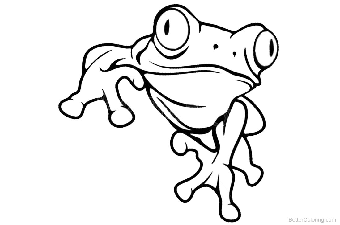 Frog Coloring Pages Red Eyes Frog printable for free