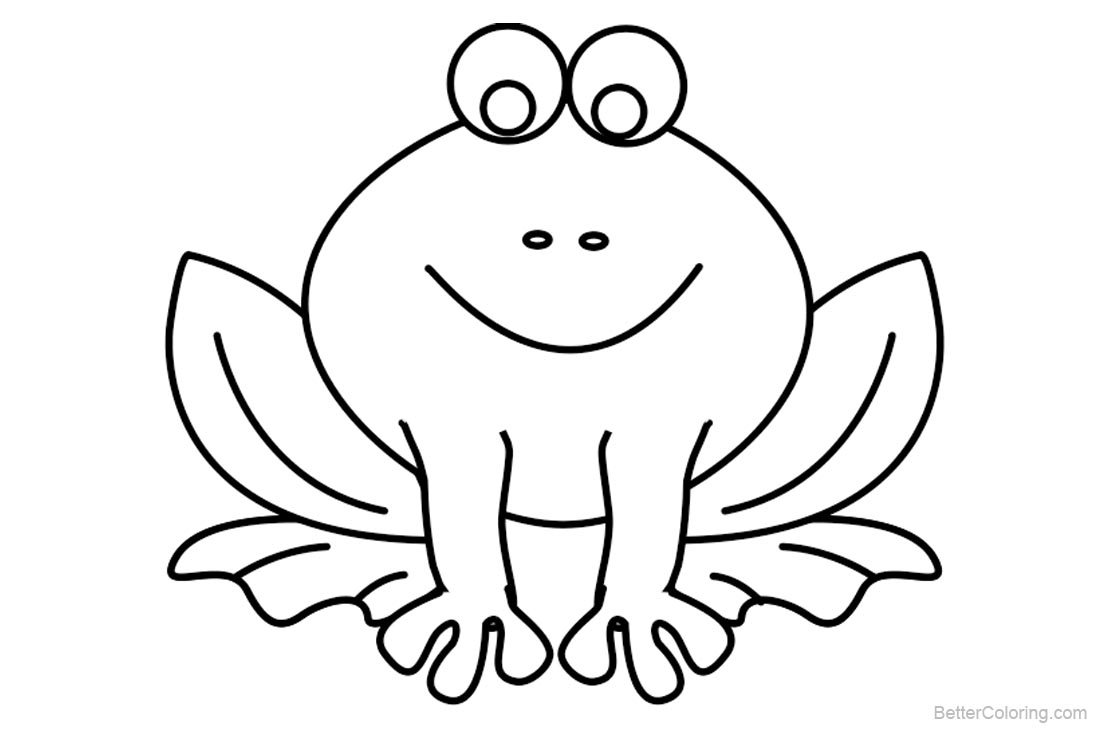 Download Frog Coloring Pages Simple Smiling Frog - Free Printable ...