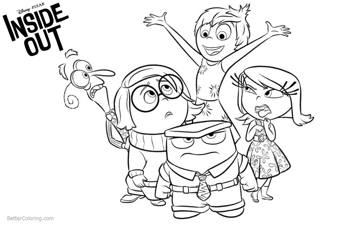 Printable Inside Out Characters Coloring Pages