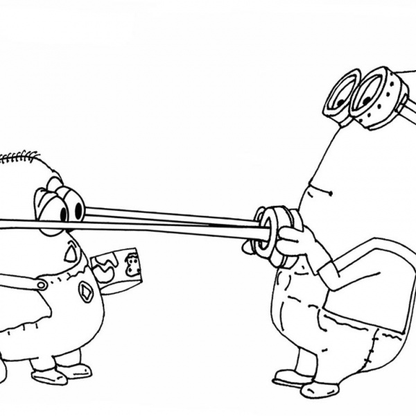 Minion Coloring Pages Play Guitar - Free Printable Coloring Pages