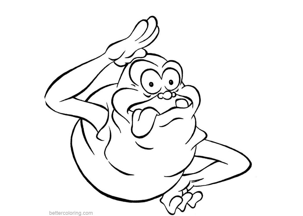 Free Ghostbusters Coloring Pages Slimer printable