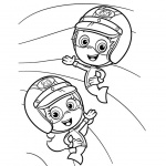 Gil and Molly from Bubble Guppies Coloring Pages