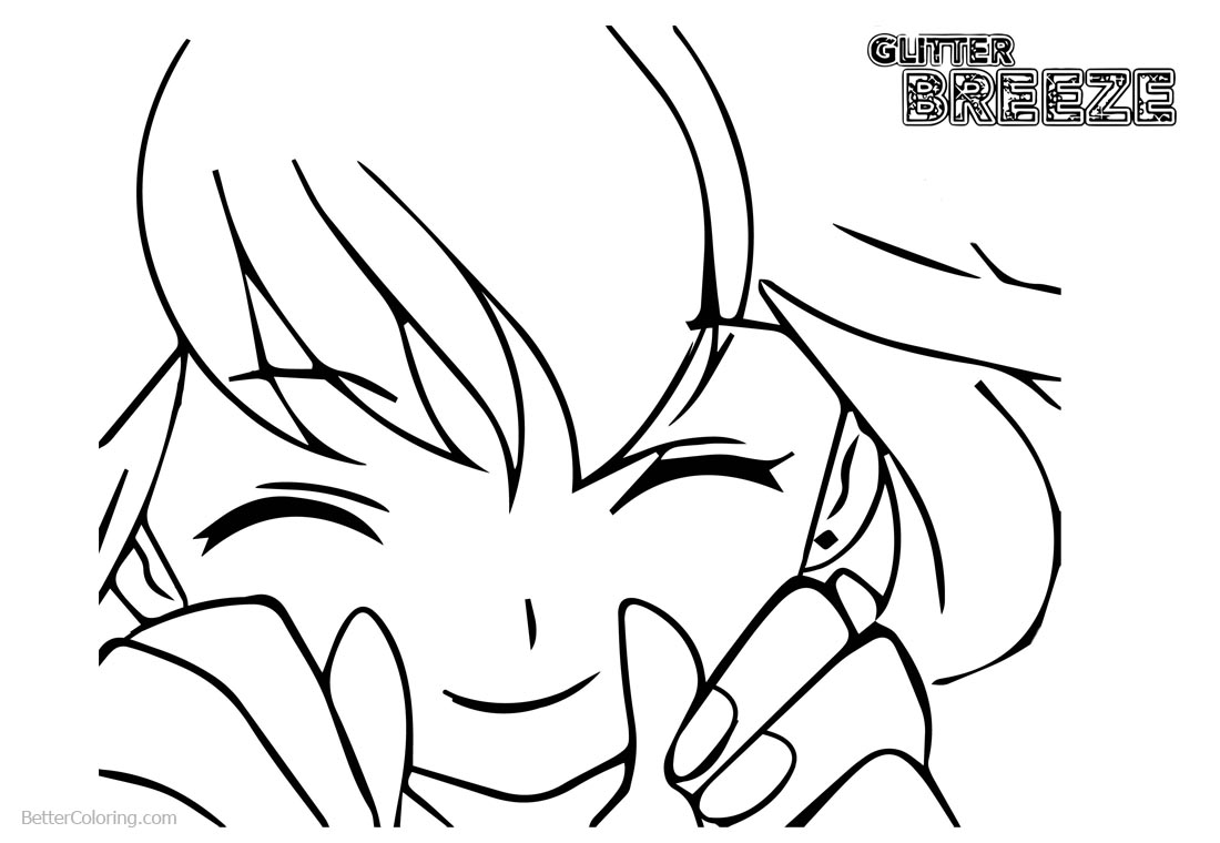 Glitter Force Coloring Pages Cute Smile printable for free