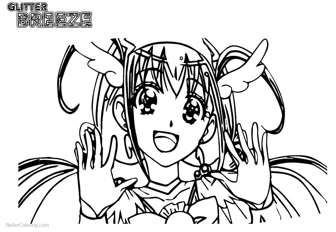 Glitter Force Coloring Pages Lineart printable for free