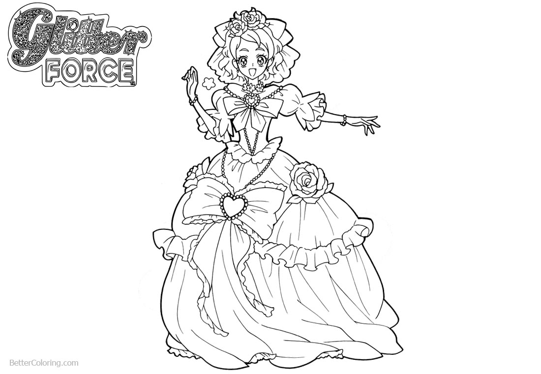 Glitter Force Coloring Pages Precure Mahou Tsukai printable for free