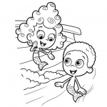 Goby and Deema from Bubble Guppies Coloring Pages
