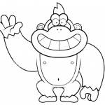 Gorilla Coloring Pages Cartoon Style