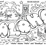 Graffiti Coloring Pages Aloha