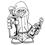 Graffiti Coloring Pages Black and White