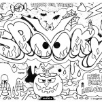 Graffiti Coloring Pages Halloween