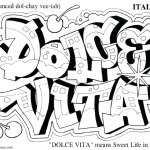 Graffiti Coloring Pages Hello Dolce Vita