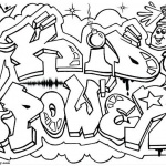 Graffiti Coloring Pages Letters Kid Power