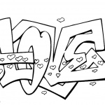 Graffiti Coloring Pages Letters Love