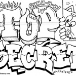 Graffiti Coloring Pages Letters Top Secret