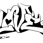 Graffiti Coloring Pages Line Art Letters Love