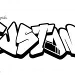 Graffiti Coloring Pages Line Drawing Letters Custom