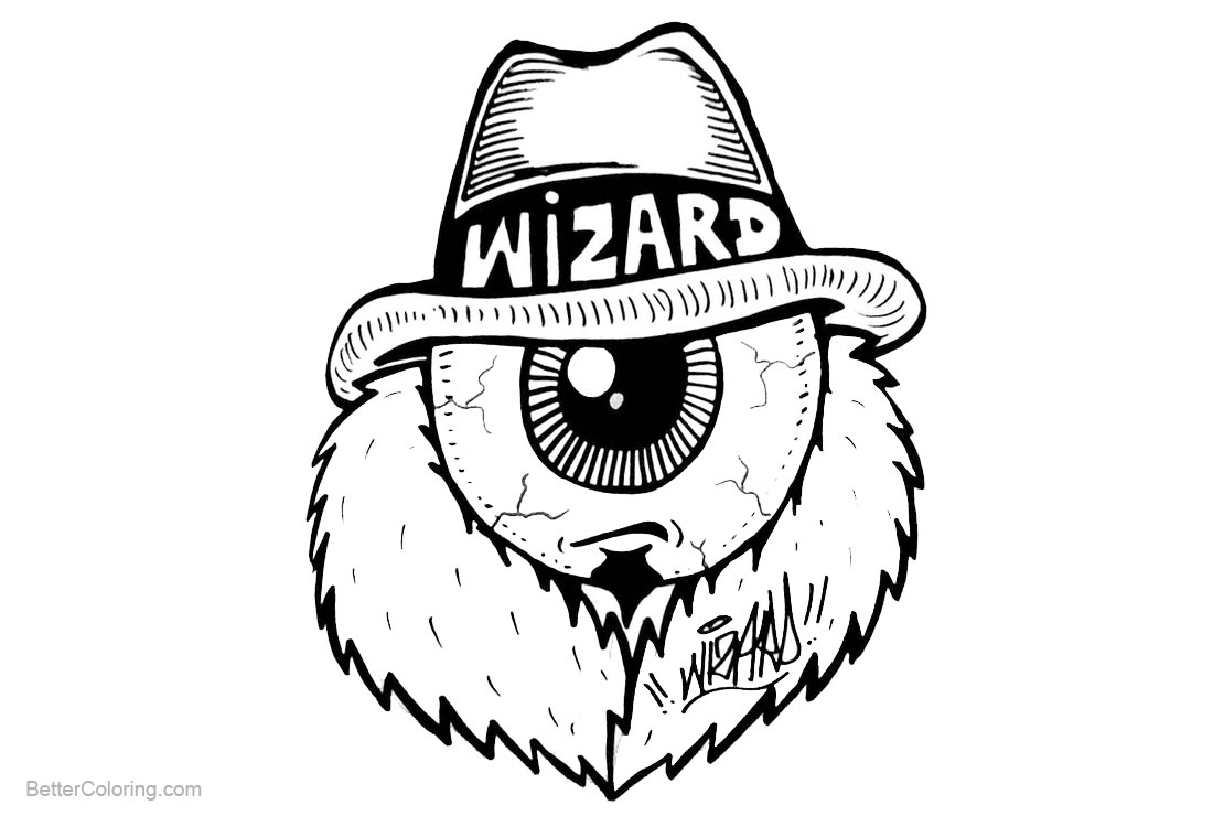 Download Graffiti Coloring Pages One Eye Wizard - Free Printable ...