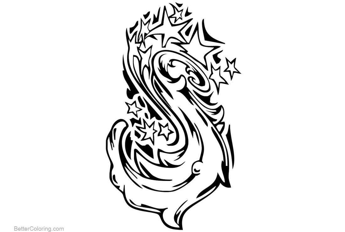 Graffiti Coloring Pages Star Tattoo Drawing printable for free