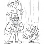 Gravity Falls Coloring Pages Dipper and His Uncle