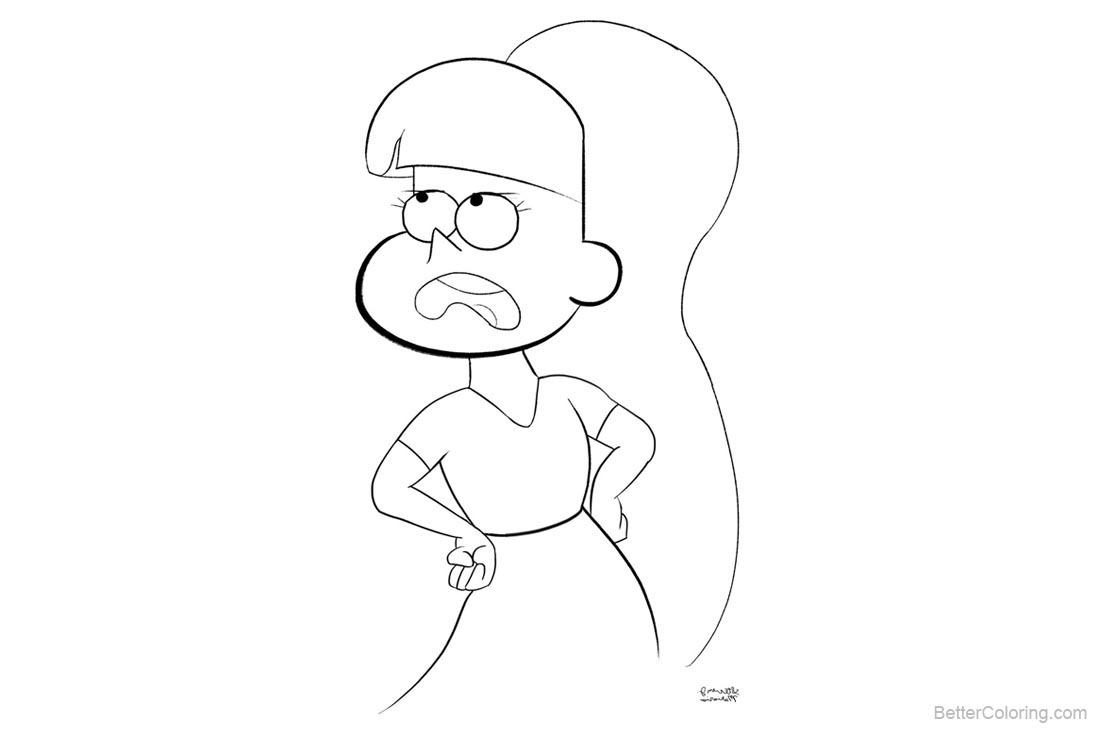 Gravity Falls Coloring Pages Pacifica printable for free