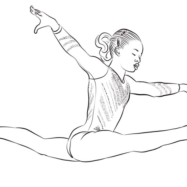 Gymnastics Rhythmic Ball Coloring Pages - Free Printable Coloring Pages