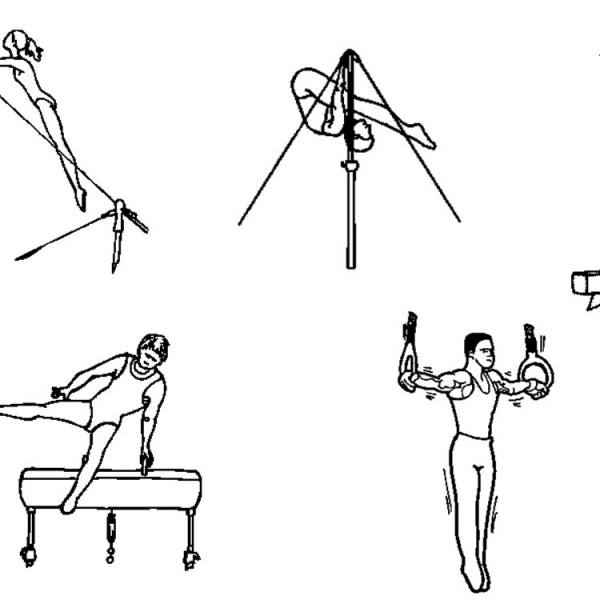 Gymnastics Coloring Pages Outline Girl - Free Printable Coloring Pages