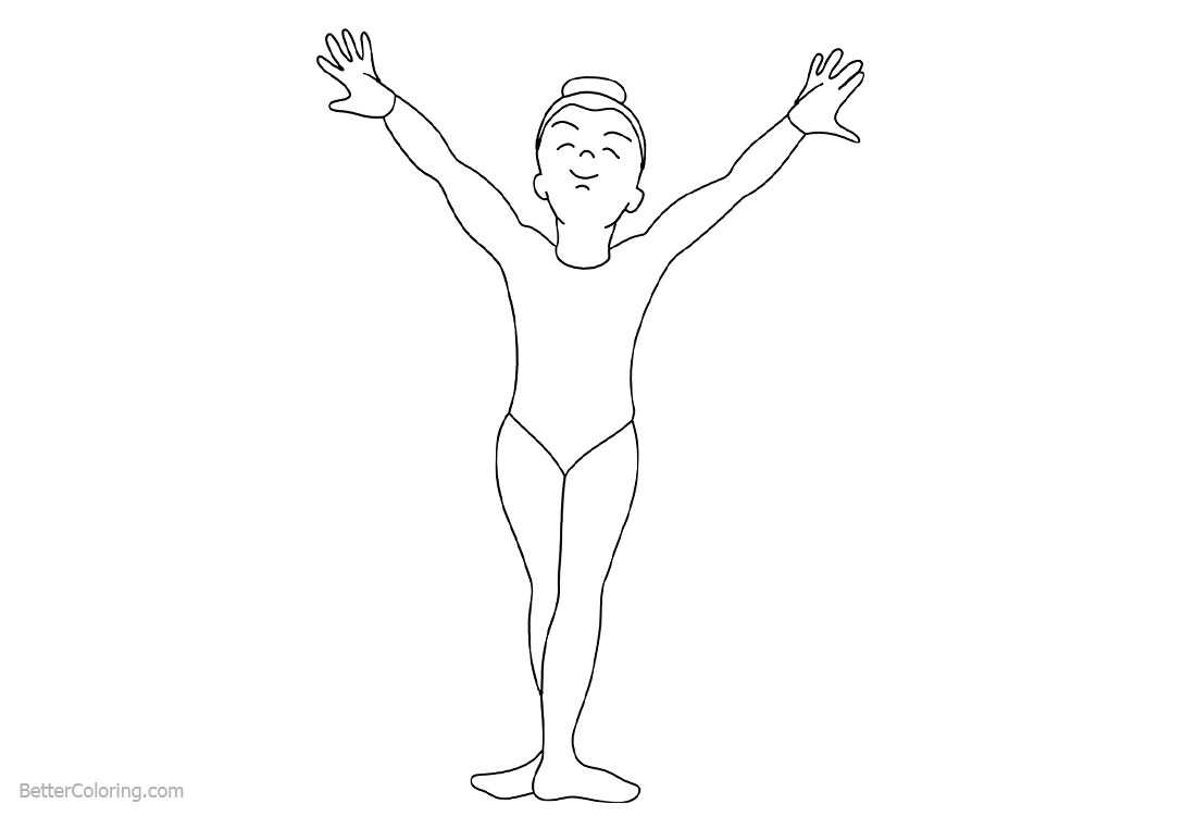 Gymnastics Coloring Pages Female Gymnast printable for free