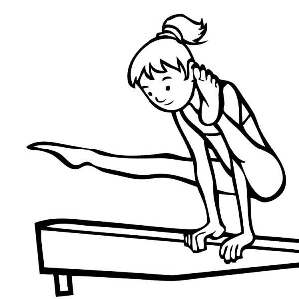 Gymnastics Coloring Pages Female Gymnast - Free Printable Coloring Pages