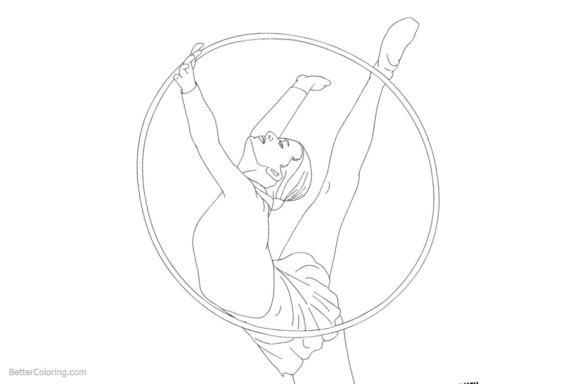 Gymnastics Coloring Pages Rhythmic Ring printable for free