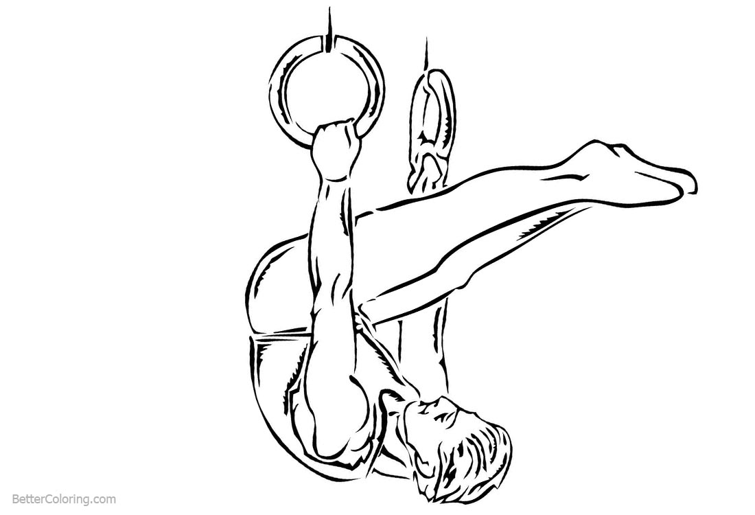 Gymnastics Coloring Pages Ring printable for free