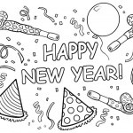 Happy New Year 2019 Coloring Pages