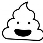 Happy Poop Emoji Coloring Pages Lineart