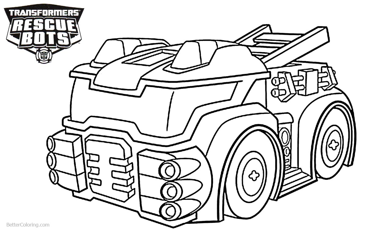 Heatwave from Transformers Rescue Bots Coloring Pages The Fire Bot