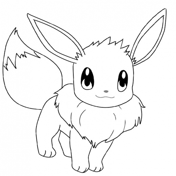 Chibi Eevee Coloring Pages by drackmon - Free Printable Coloring Pages