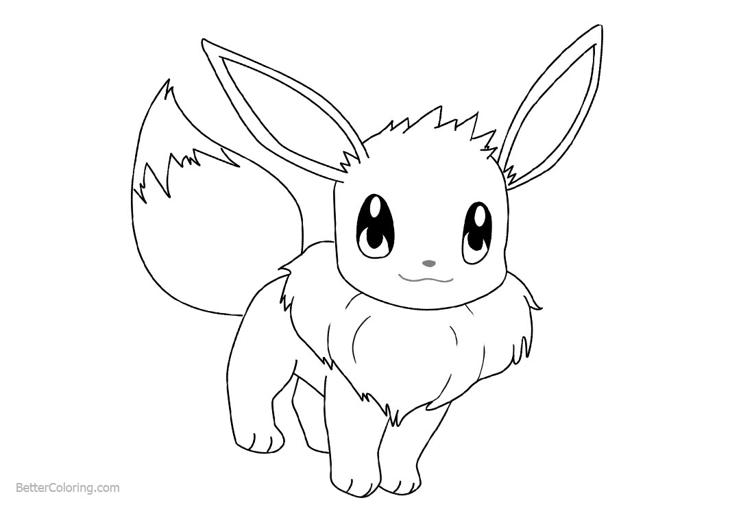 Coloring Sheets For Kids Eevee 2