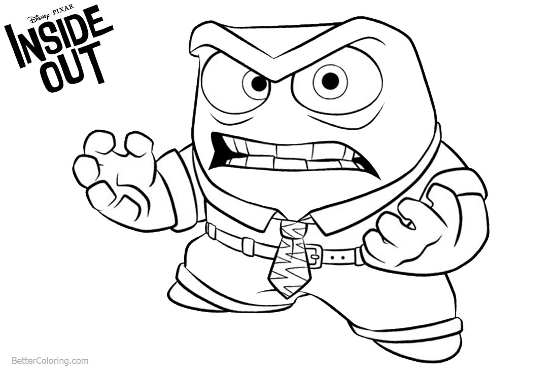 Inside Out Anger Coloring Pages - Free Printable Coloring Pages