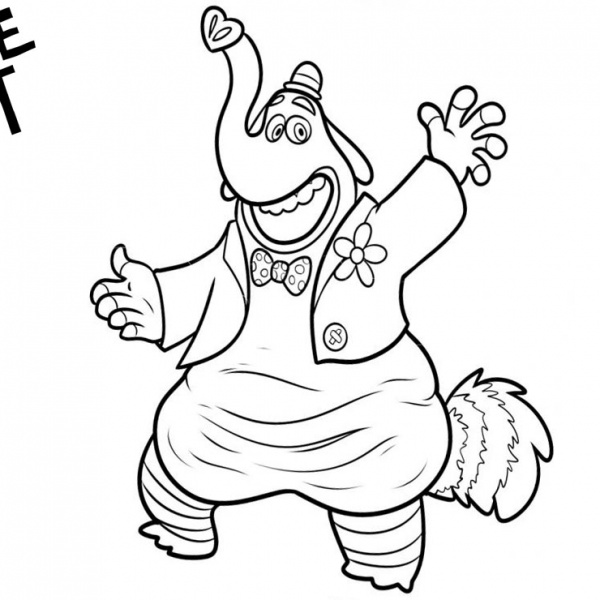 Inside Out Coloring Pages Joy with A Ball - Free Printable Coloring Pages