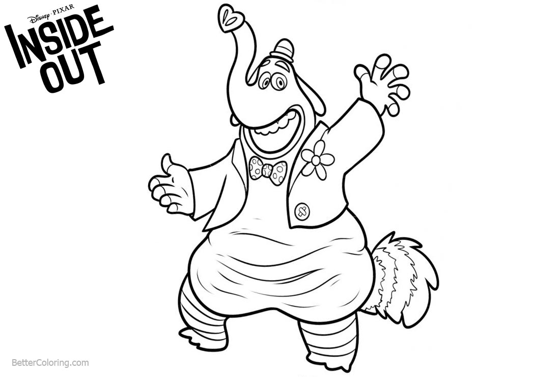 Inside Out Bing Bong Coloring Pages printable for free