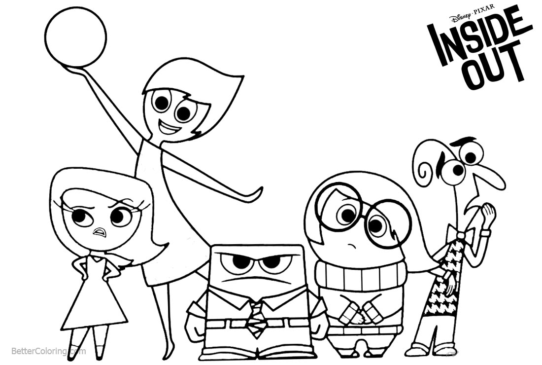 Inside Out Characters Coloring Pages Free Printable Coloring Pages