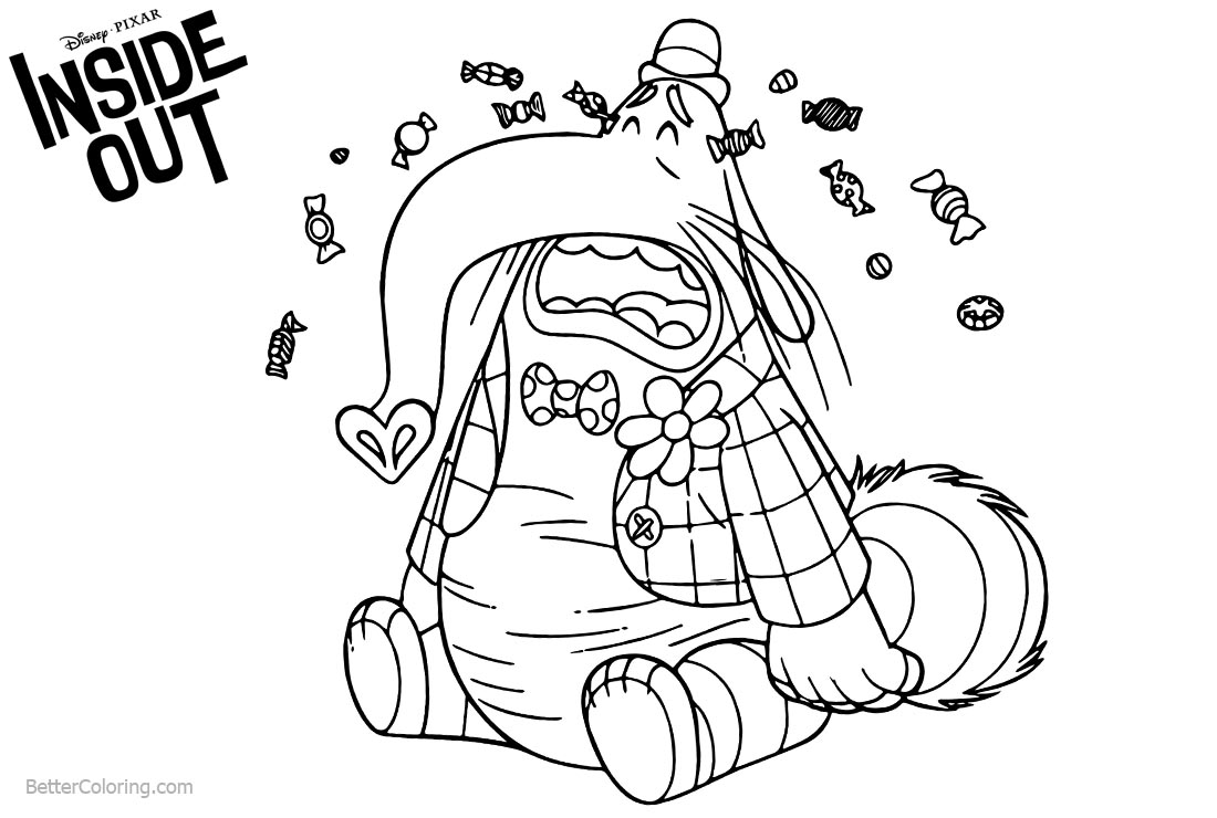 Inside Out Coloring Pages Bing Bong Crying - Free Printable Coloring Pages