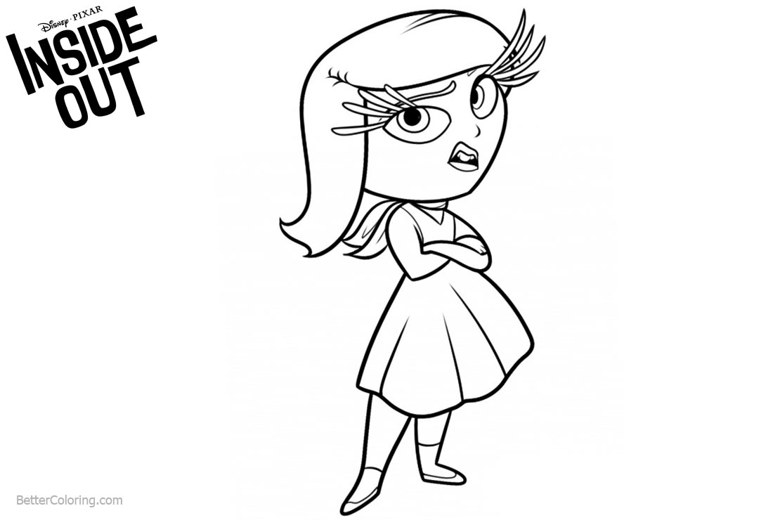 Inside Out Coloring Pages Character Disgust - Free Printable Coloring Pages