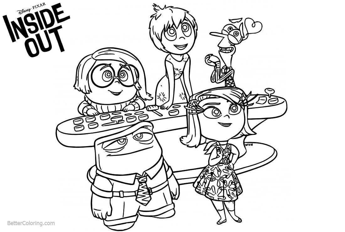 Inside Out Coloring Pages printable for free