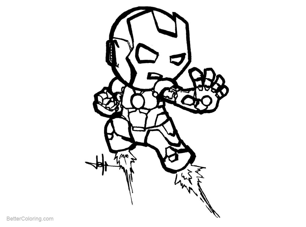 Iron Man Chibi Coloring Pages by Creeeeeees - Free Printable Coloring Pages