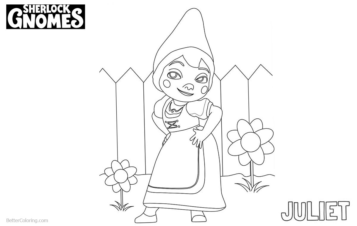 Juliet from Sherlock Gnomes Coloring Pages printable for free