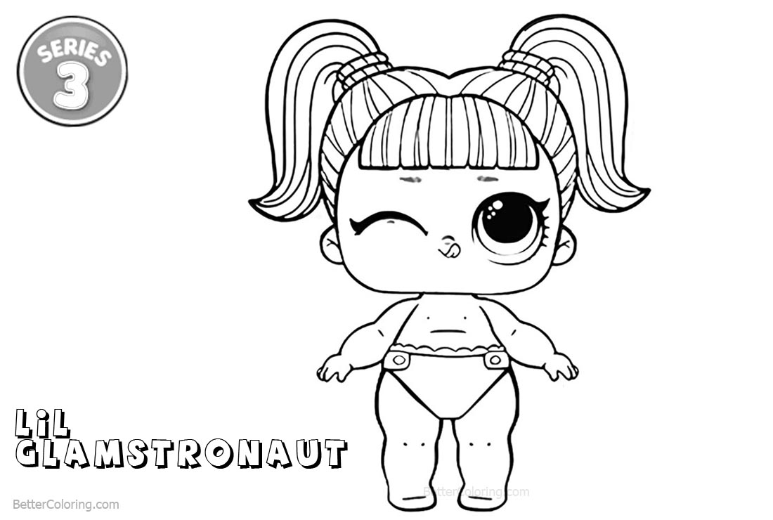 Free LOL Coloring Pages Series 3 Lil Glamstronaut printable